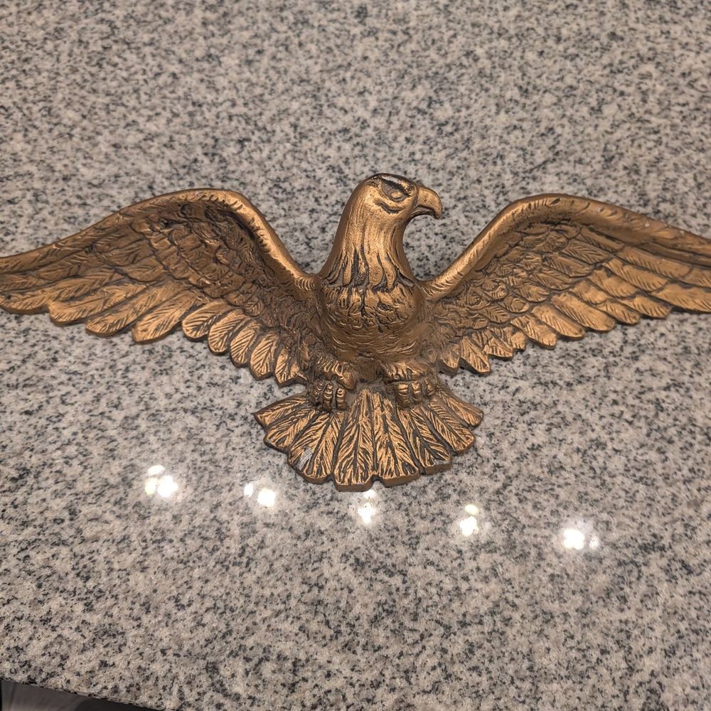 Gold Eagle Wall Accent Sculpture - Decorative Home Accent